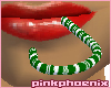 Candy Cane Green/White