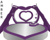 Purple/silver Heart Bed