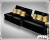 !Gold black couch 5 seat