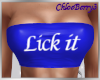 Lick it Tube Top Blue