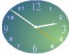 Clock Blue Green