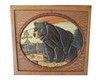 CARVED WOOD BEAR PLAQUE