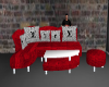 LV red couch
