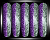 Purple Silver Nails