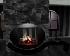 Black Stone Fireplace