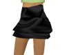 Black silk mini skirt