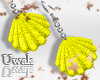 Yellow Scallop Earrings