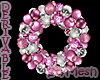 Pink Silver Balls Wreath