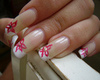 pink and white tip nails
