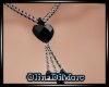 (OD)Black heart necklace
