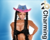 denim & pink cowgirl hat