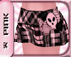 Pink Emo Plaid Skirt