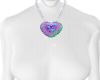 Rainbow heart necklace