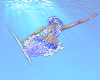 Purple silver mermaid