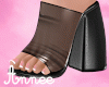 Clear Black Mules