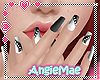 AM! Feathers Black Nails