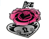 rose coeur cadenas