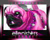 E*Pug In Pink Fur Dyed