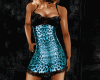 D Blue Leopard Dress