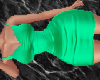Green Satin Dress Busty