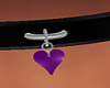 Purple PVC Heart Collar