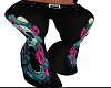 Teal Skull Pants