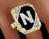 Diamond & Gold Ring "N"