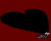 Fluffy Heart Rug Black