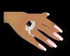 Onyx Dainty Hand Ring