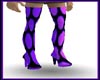 !B! Purple & Black Boots