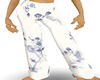 Blu & Wht floral pants