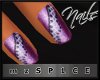 mz$|Purple lace gel nail