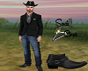 Cowboy Ankle Boot Blk