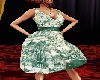 green jouy party dress