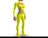 tight yellow outfit