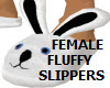 WHITE FLUFFY SLIPPERS