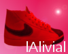 Girls Red NikeBlazers lA