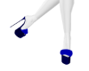 Furry blue heels