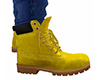 Yellow Lace Work Boots M