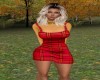 Fall Dress red/ yellow