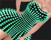 Green Spiked Dress N10