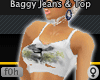 f0h Baggy Jeans & Top