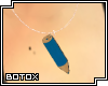 B! Pencil Necklace Bloo