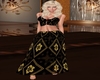 TA Blk / Gold Long Dress