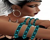 Spike Teal Arm Bands [F]