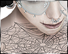 spiderweb neck tattoo