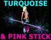 Turquoise & Pink Stick