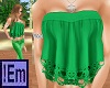 !Em Green Strapless Lace