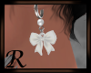 Bow Earrings White