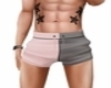 Grey Pink Shorts 2Tone